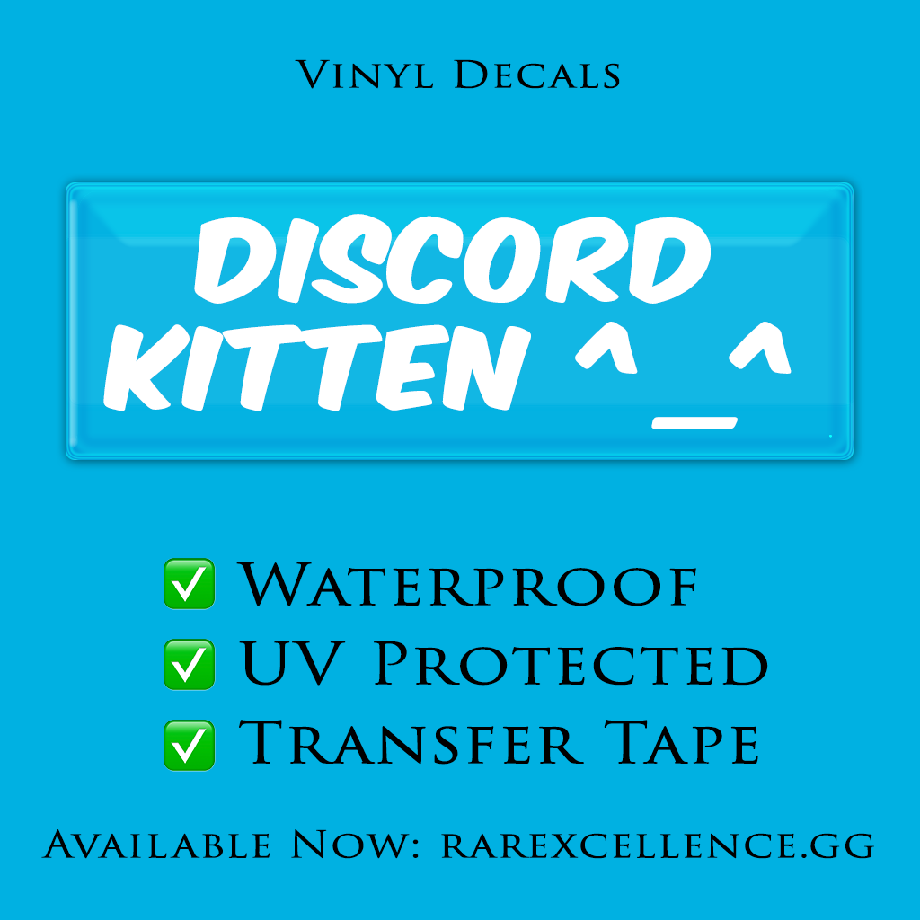Discord Kitten ^_^ Vinyl Decal Rare Xcellence